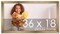 36x18 Solid Wood Picture Frame with UV-Resistant Acrylic & Acid-Free Backing, Available in 6 Finishes: Matte Black, Matte White, Metallic Bronze, Silver, Natural Wood Grain & Mahogany